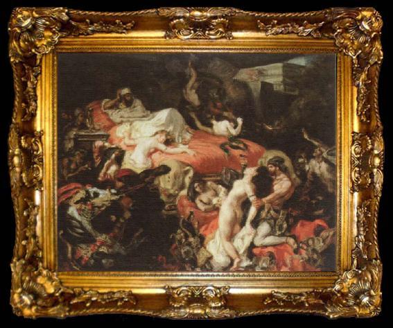 framed  Eugene Delacroix the death of sardanapalus, ta009-2